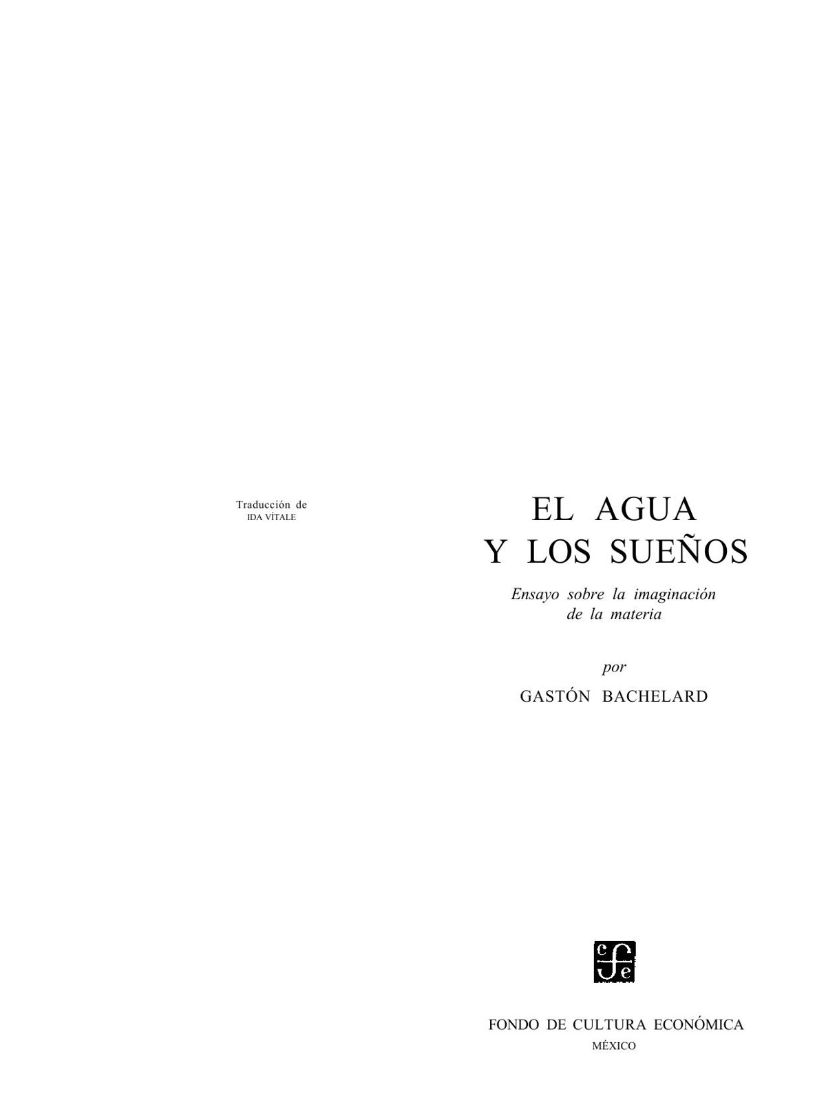 El agua y los sueños